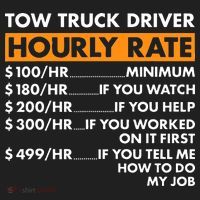 Tow Truck Driver Hourly Rate Tow Truck Operator Golf Towel thumb 3