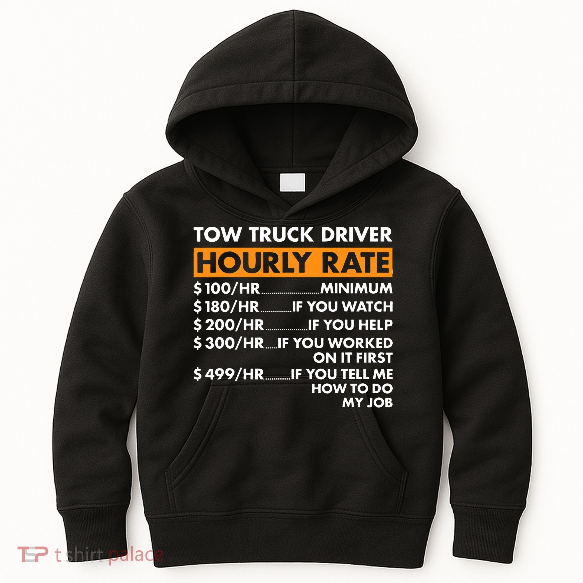 Tow Truck Driver Hourly Rate Tow Truck Operator Kids Hoodie