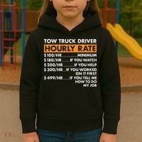 Tow Truck Driver Hourly Rate Tow Truck Operator Kids Hoodie thumb 3