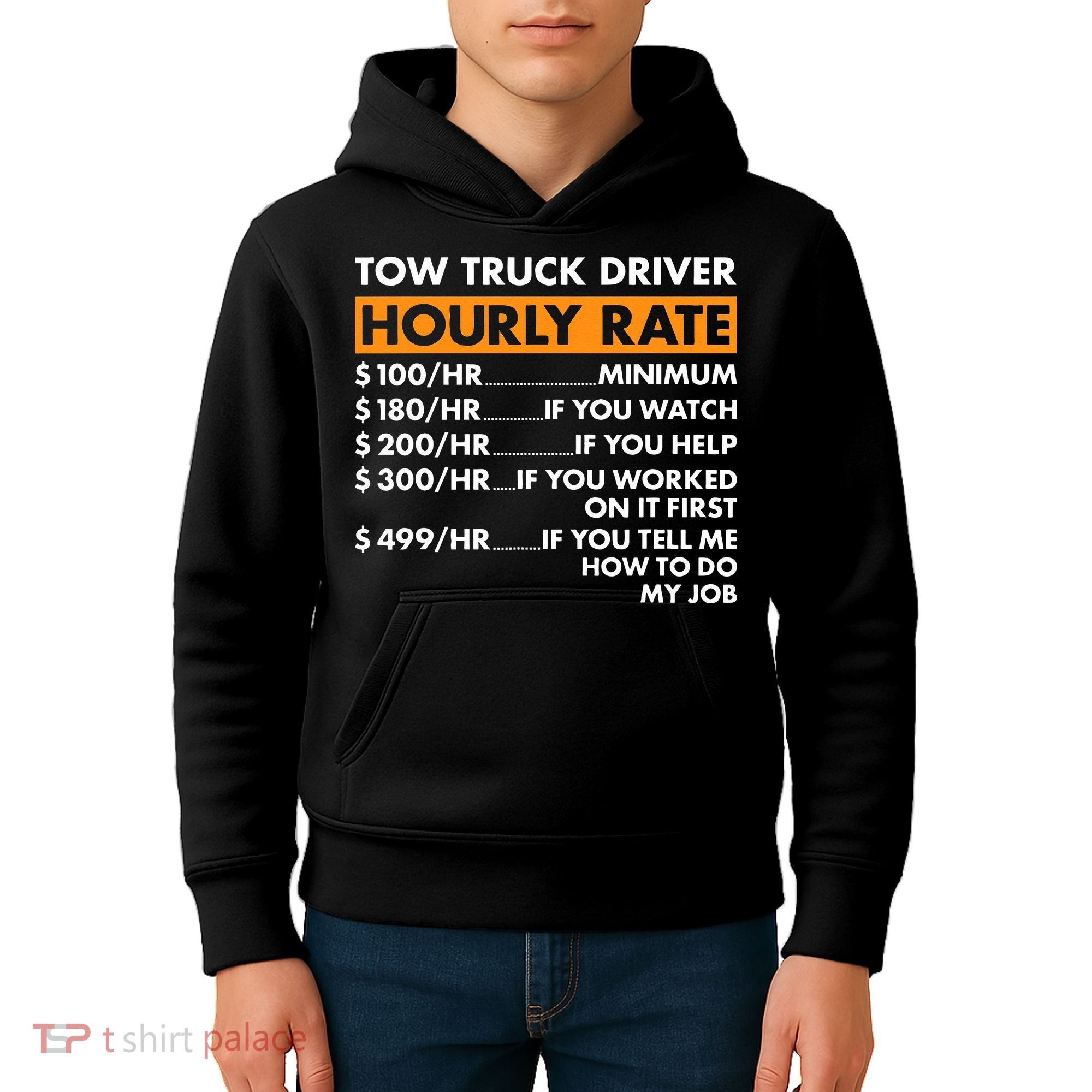 Tow Truck Driver Hourly Rate Tow Truck Operator Kids Hoodie