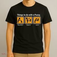 Things To Do With A Pussy Cat Graphic T-Shirt thumb 3