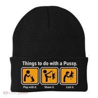 Things To Do With A Pussy Cat Graphic Beanie thumb 0