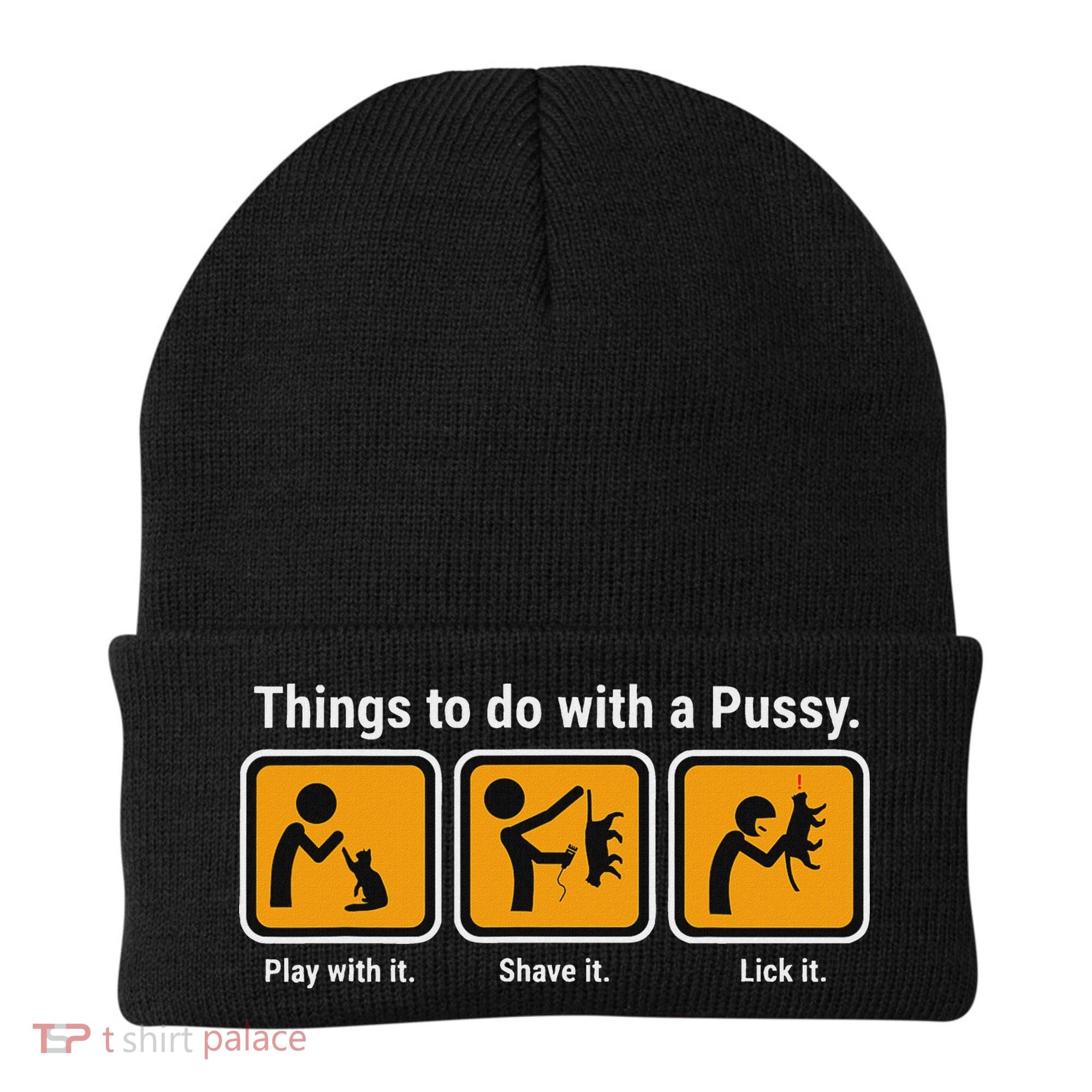 Things To Do With A Pussy Cat Graphic Beanie