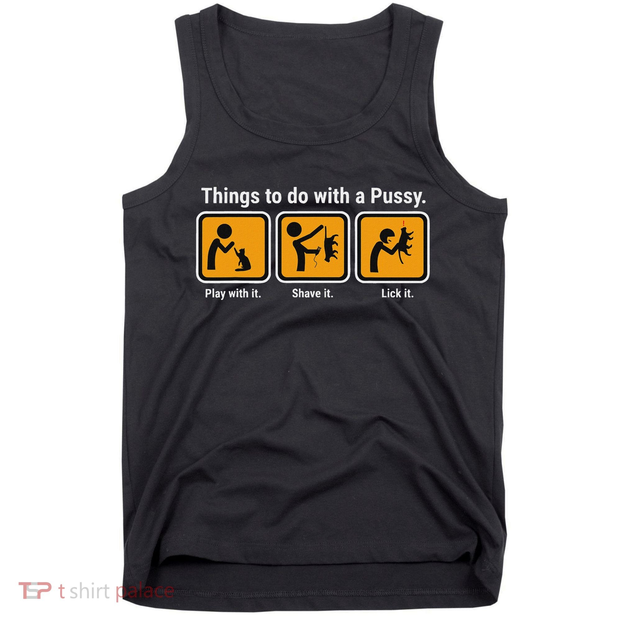Things To Do With A Pussy Cat Graphic Tank Top