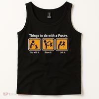 Things To Do With A Pussy Cat Graphic Tank Top thumb 2