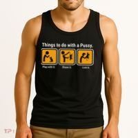 Things To Do With A Pussy Cat Graphic Tank Top thumb 3