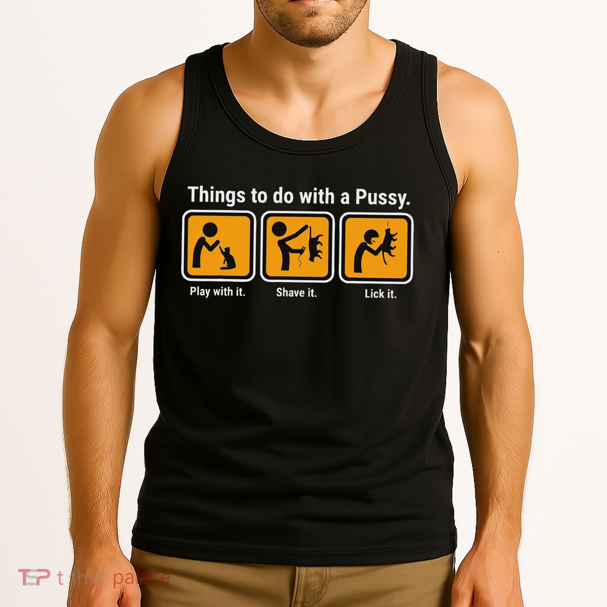 Things To Do With A Pussy Cat Graphic Tank Top