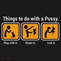 Things To Do With A Pussy Cat Graphic Women's Long Sleeve Shirt thumb 2