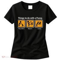 Things To Do With A Pussy Cat Graphic Women's T-Shirt thumb 0