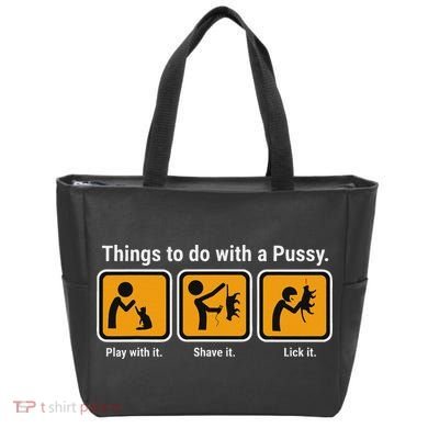 Things To Do With A Pussy Cat Graphic Tote Bag