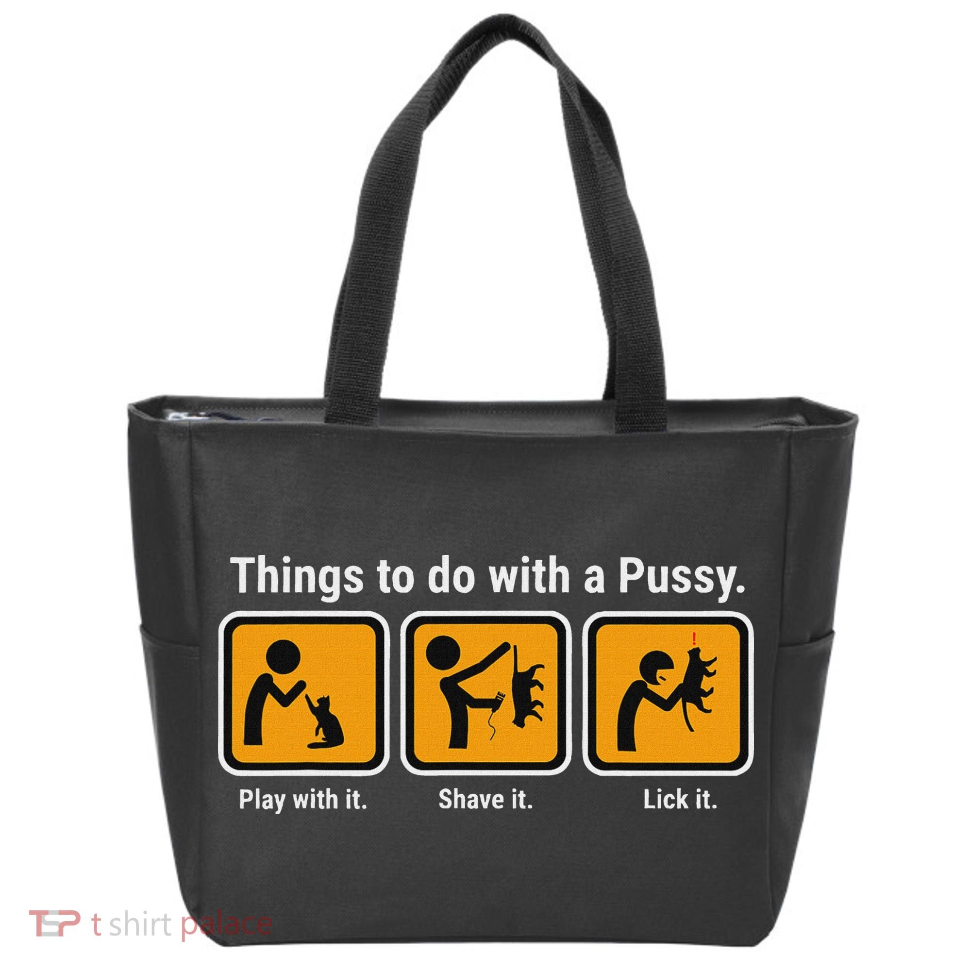 Things To Do With A Pussy Cat Graphic Tote Bag