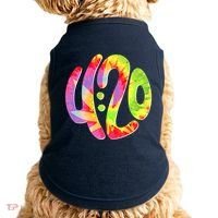 Trippy Tie Dye 4 20 Four Twenty Doggie Tank thumb 0