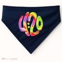 Trippy Tie Dye 4 20 Four Twenty USA-Made Doggie Bandana thumb 0