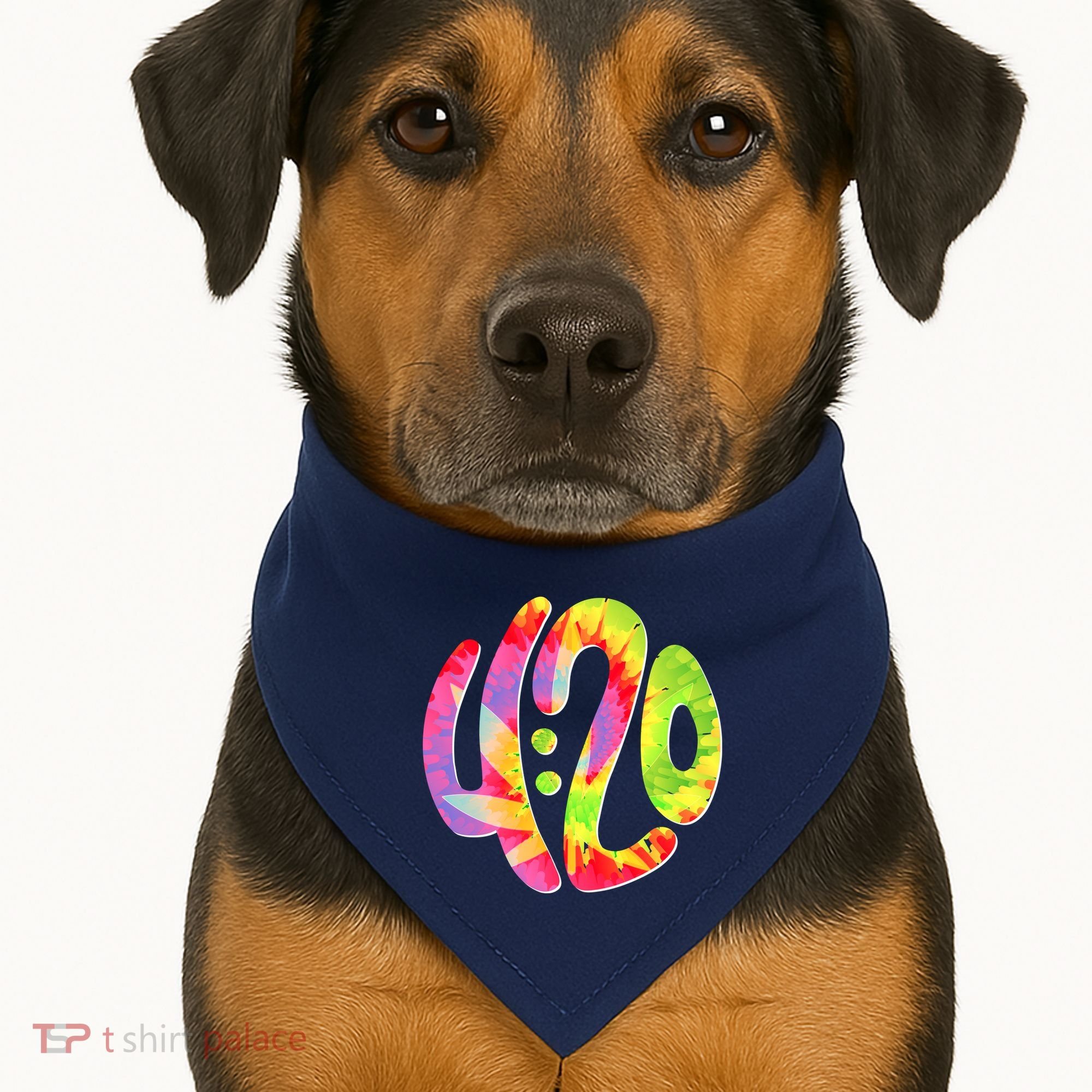 Trippy Tie Dye 4 20 Four Twenty USA-Made Doggie Bandana