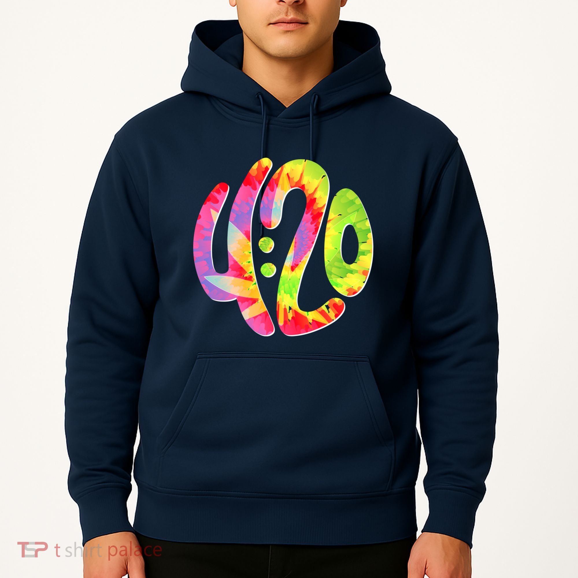 Trippy Tie Dye 4 20 Four Twenty Hoodie