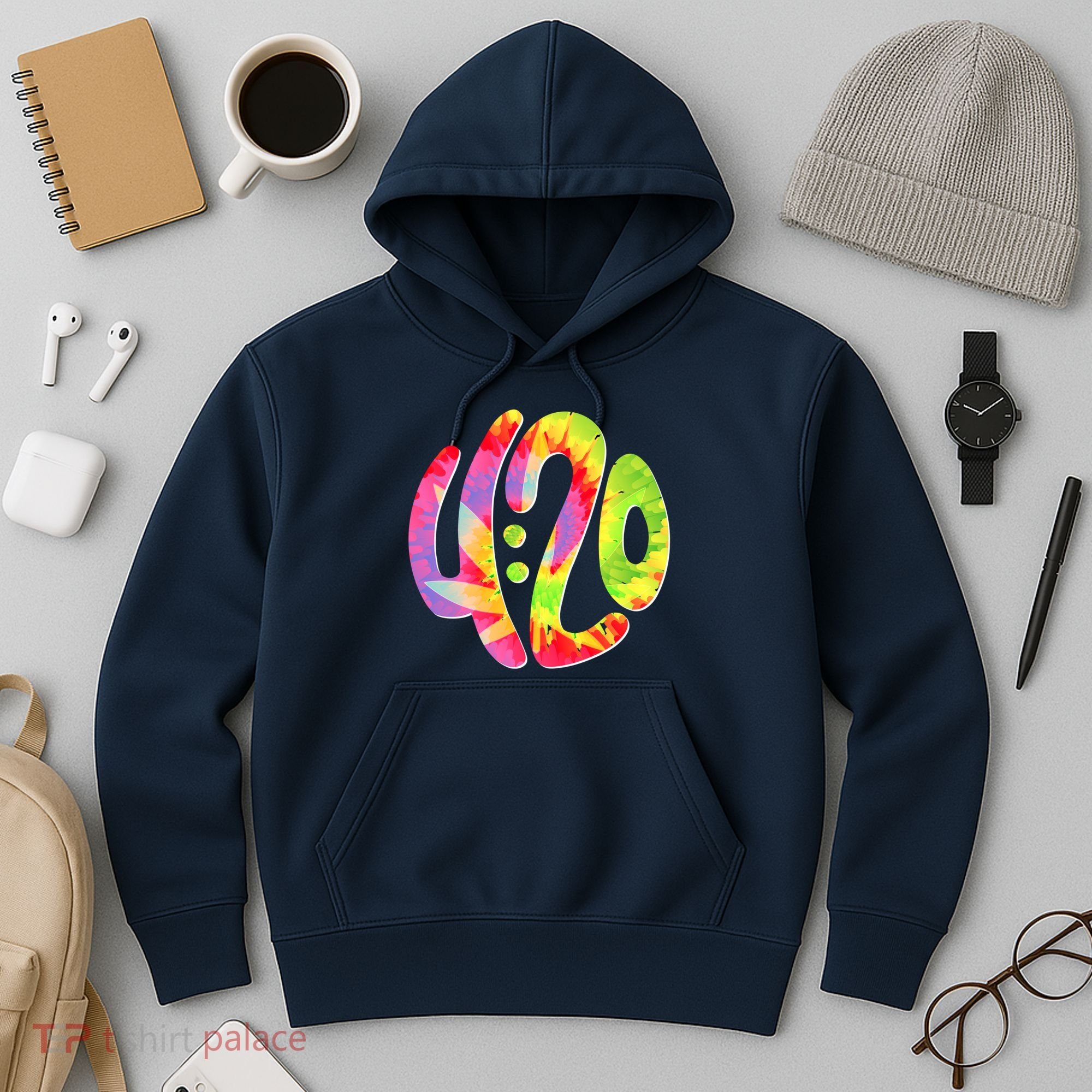 Trippy Tie Dye 4 20 Four Twenty Hoodie