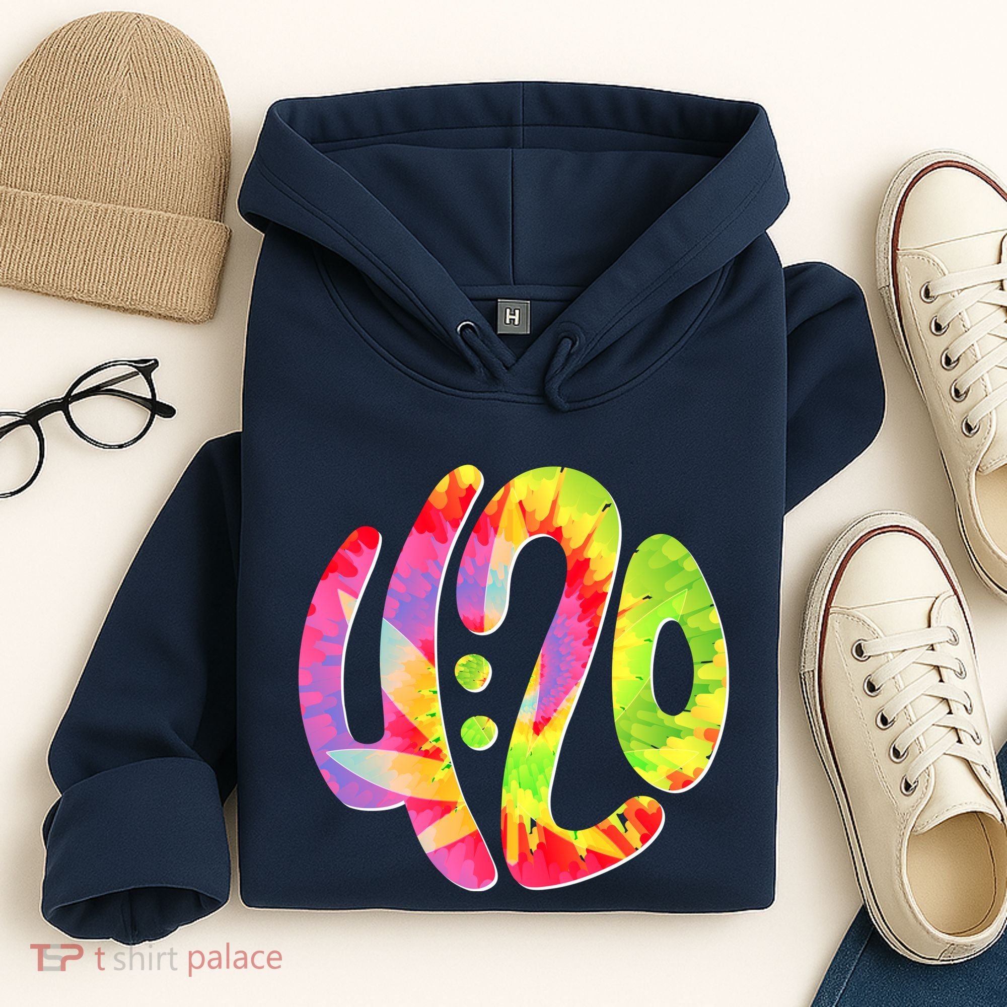 Trippy Tie Dye 4 20 Four Twenty Hoodie