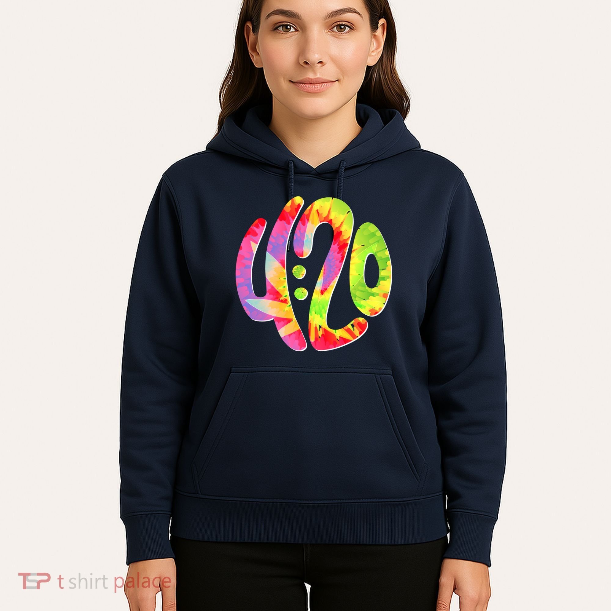 Trippy Tie Dye 4 20 Four Twenty Hoodie