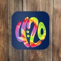 Trippy Tie Dye 4 20 Four Twenty Coaster thumb 0