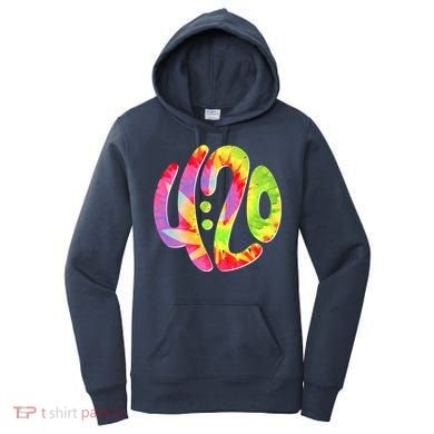 Trippy Tie Dye 4 20 Four Twenty Women's Hoodie