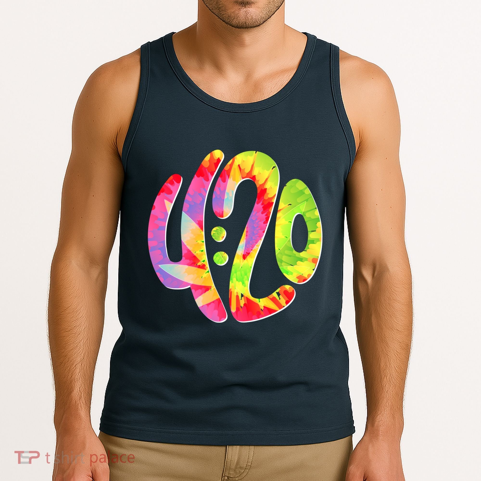 Trippy Tie Dye 4 20 Four Twenty Tank Top