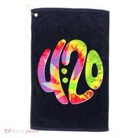 Trippy Tie Dye 4 20 Four Twenty Golf Towel thumb 0