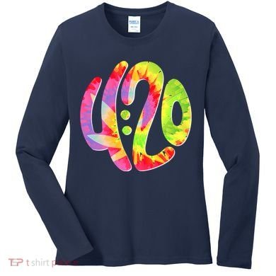Trippy Tie Dye 4 20 Four Twenty Women's Long Sleeve Shirt