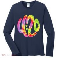 Trippy Tie Dye 4 20 Four Twenty Women's Long Sleeve Shirt thumb 0