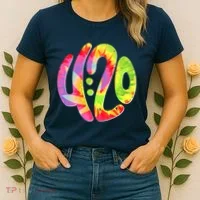 Trippy Tie Dye 4 20 Four Twenty Women's T-Shirt thumb 2