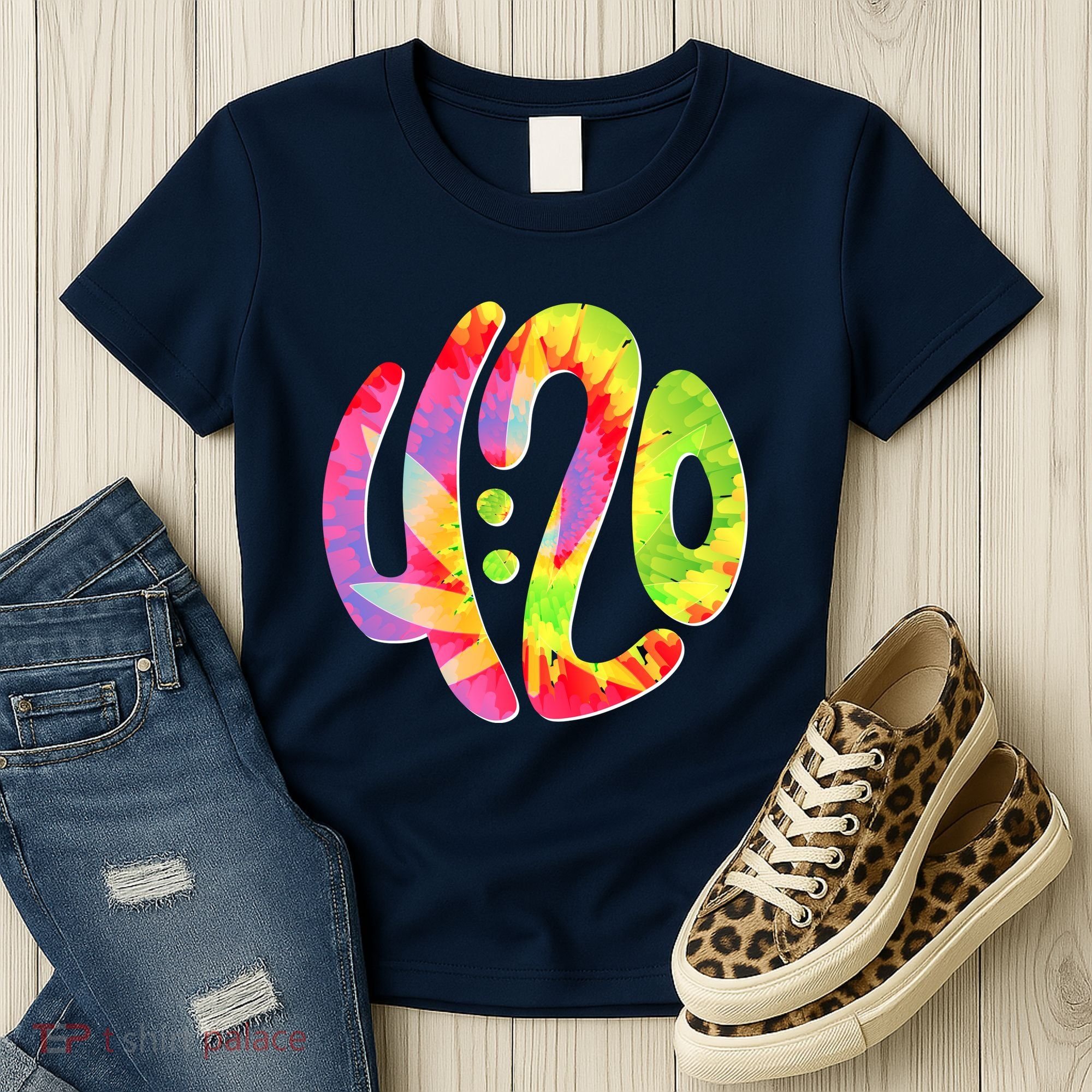 Trippy Tie Dye 4 20 Four Twenty Women's T-Shirt