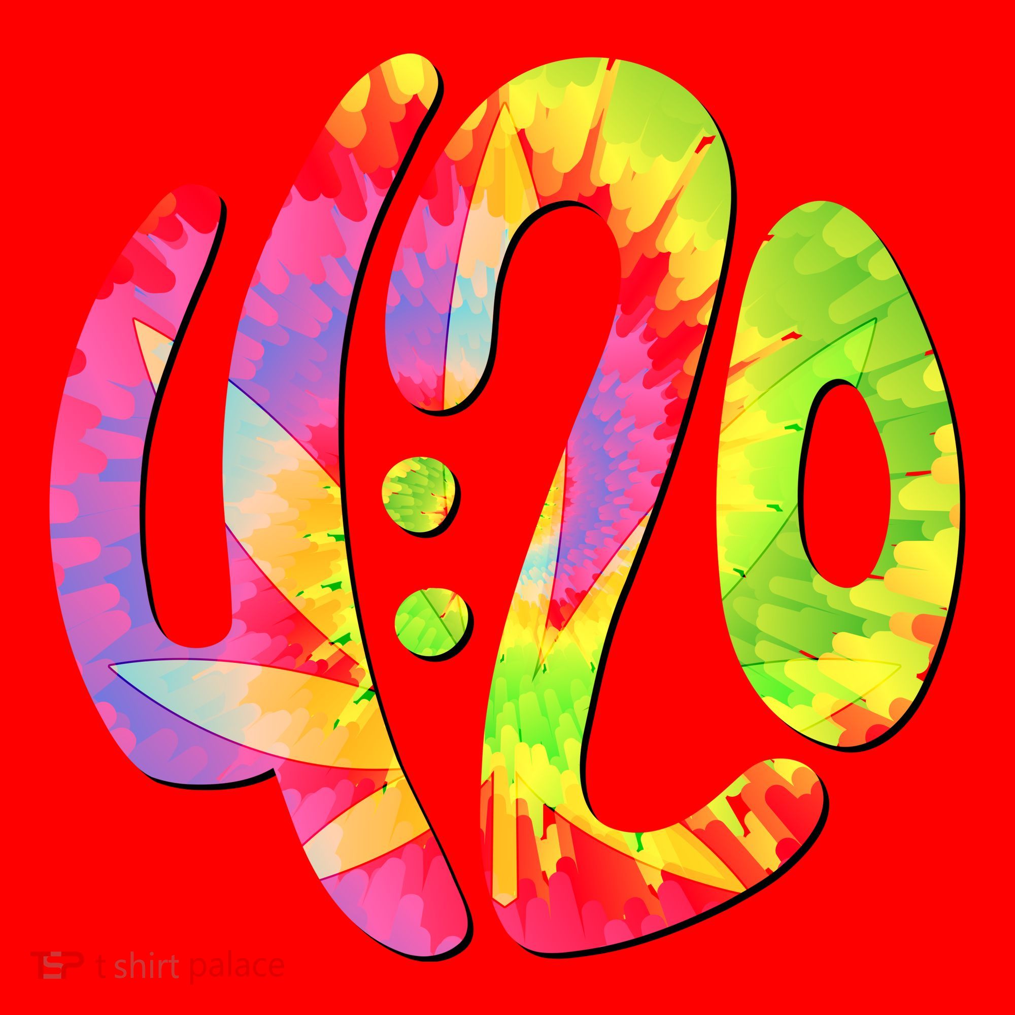 Trippy Tie Dye 4 20 Four Twenty Santa Hat