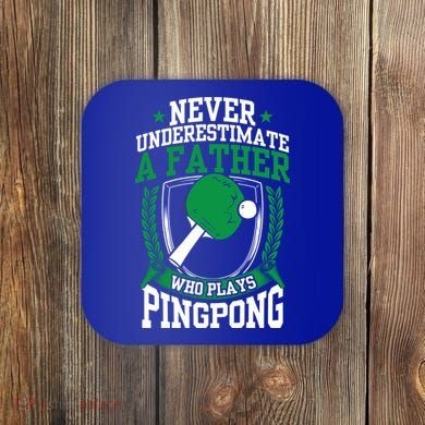 Table Tennis Dad Ping Pong Lover Daddy Fathers Day Meaningful Gift Coaster