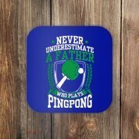 Table Tennis Dad Ping Pong Lover Daddy Fathers Day Meaningful Gift Coaster thumb 0