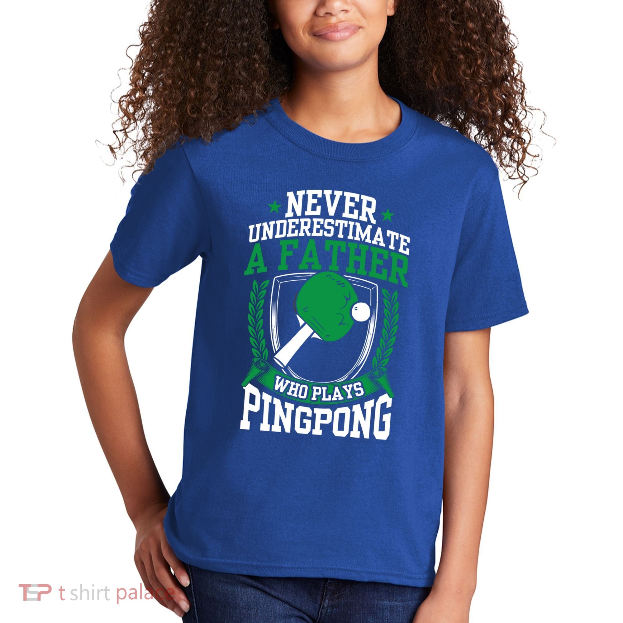 Table Tennis Dad Ping Pong Lover Daddy Fathers Day Meaningful Gift Kids T-Shirt