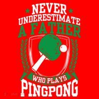 Table Tennis Dad Ping Pong Lover Daddy Fathers Day Meaningful Gift Santa Hat thumb 1