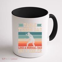 Table Tennis Dad Ping Pong Player Papa Fathers Day Funny Gift Coffee Mug thumb 1