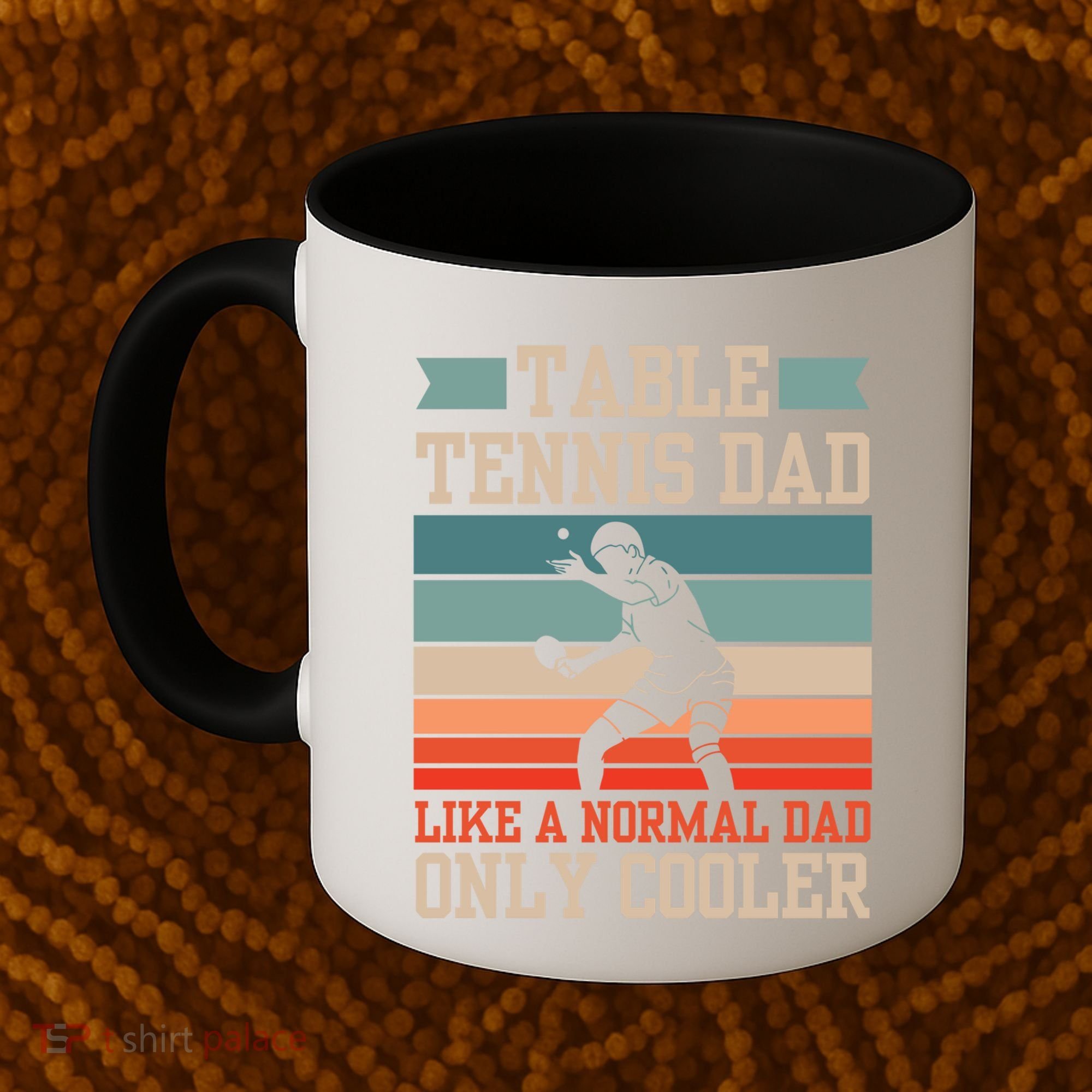 Table Tennis Dad Ping Pong Player Papa Fathers Day Funny Gift Coffee Mug