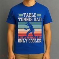 Table Tennis Dad Ping Pong Player Papa Fathers Day Funny Gift T-Shirt thumb 3