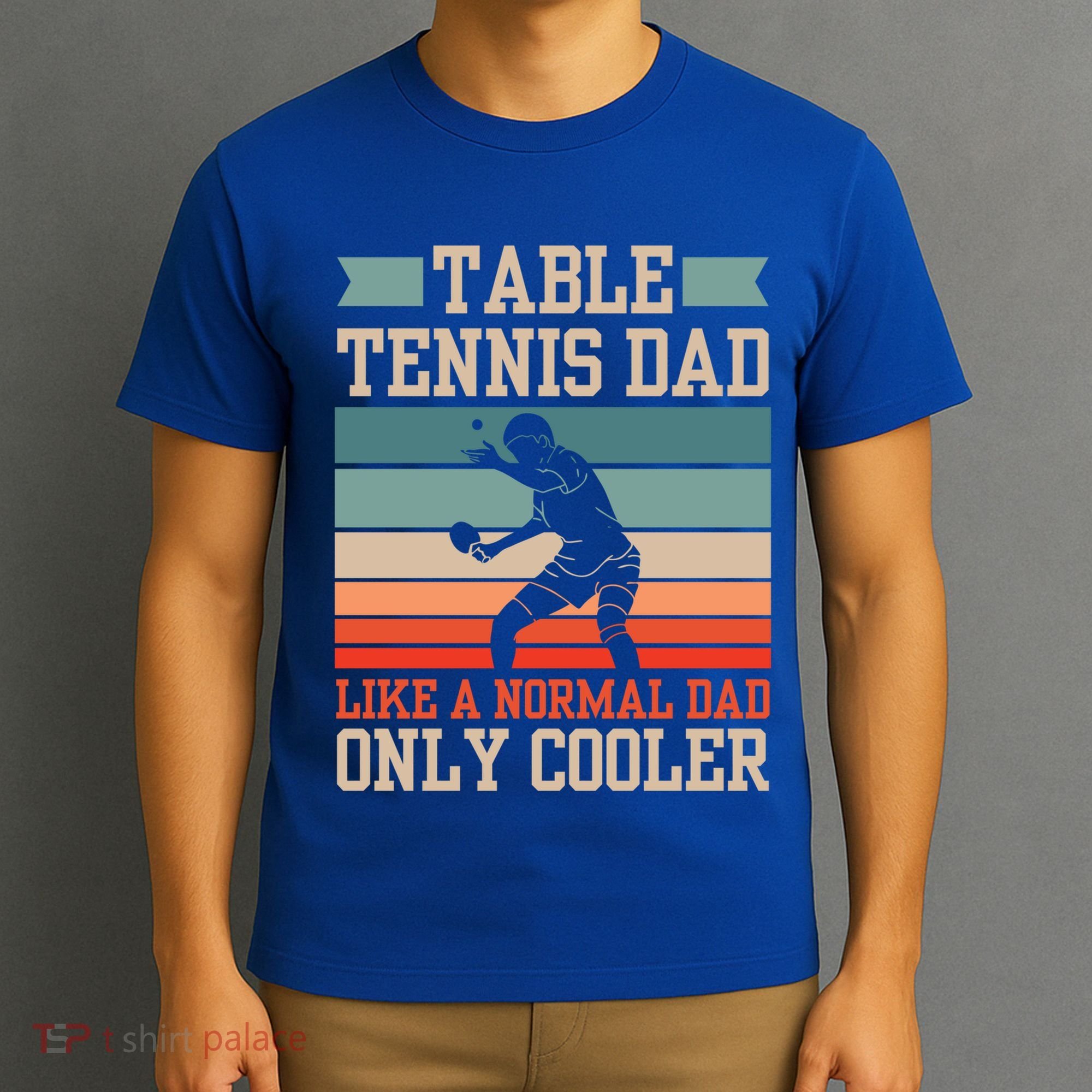 Table Tennis Dad Ping Pong Player Papa Fathers Day Funny Gift T-Shirt