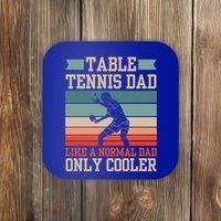 Table Tennis Dad Ping Pong Player Papa Fathers Day Funny Gift Coaster thumb 0