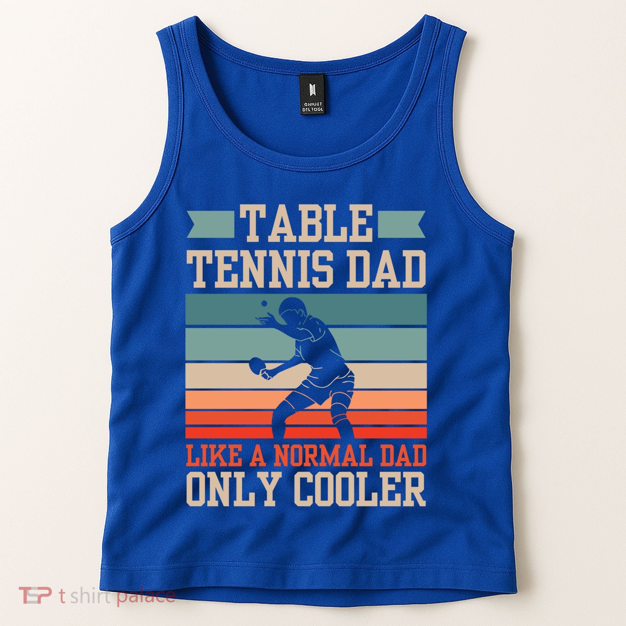 Table Tennis Dad Ping Pong Player Papa Fathers Day Funny Gift Tank Top