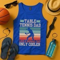 Table Tennis Dad Ping Pong Player Papa Fathers Day Funny Gift Tank Top thumb 4