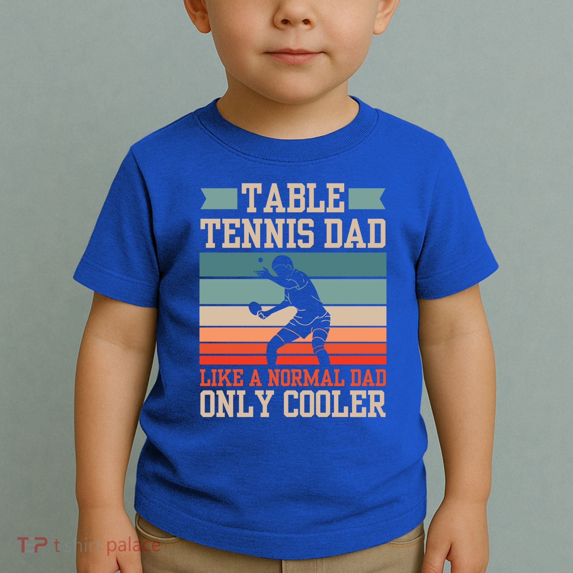 Table Tennis Dad Ping Pong Player Papa Fathers Day Funny Gift Toddler T-Shirt