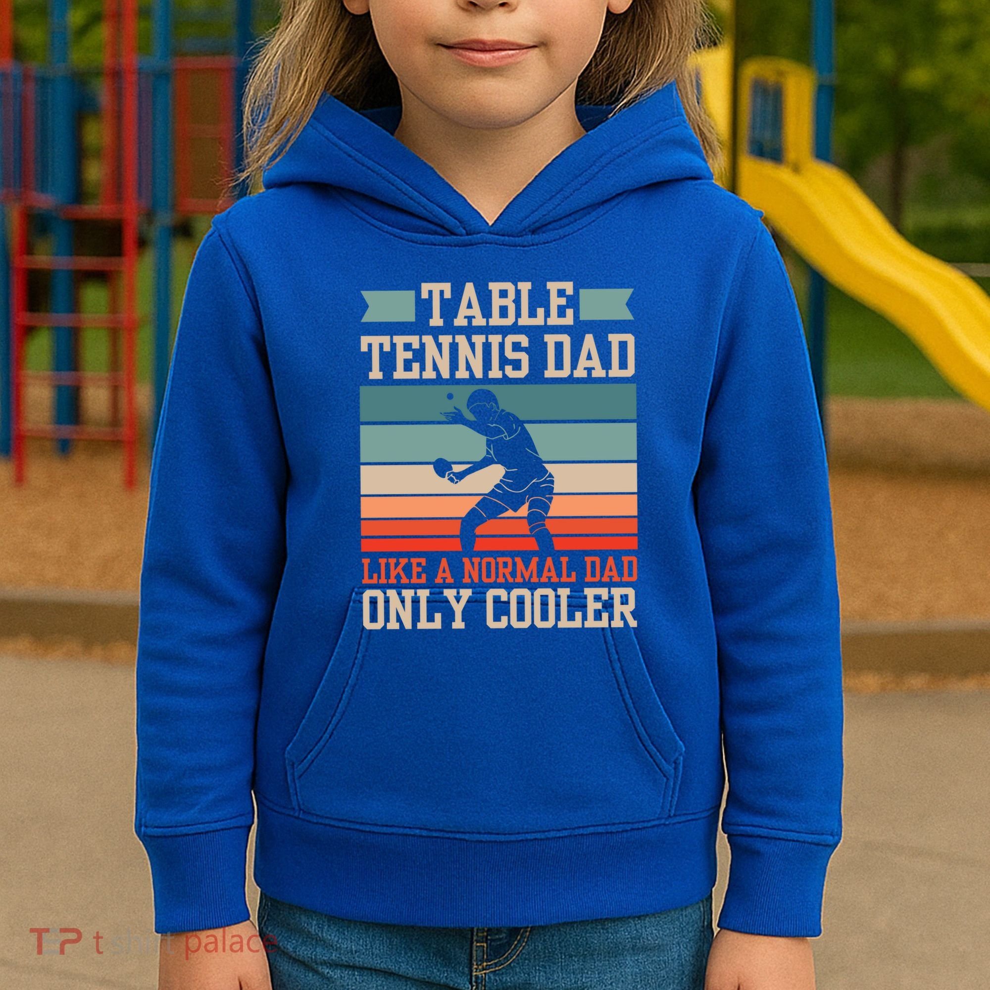 Table Tennis Dad Ping Pong Player Papa Fathers Day Funny Gift Kids Hoodie