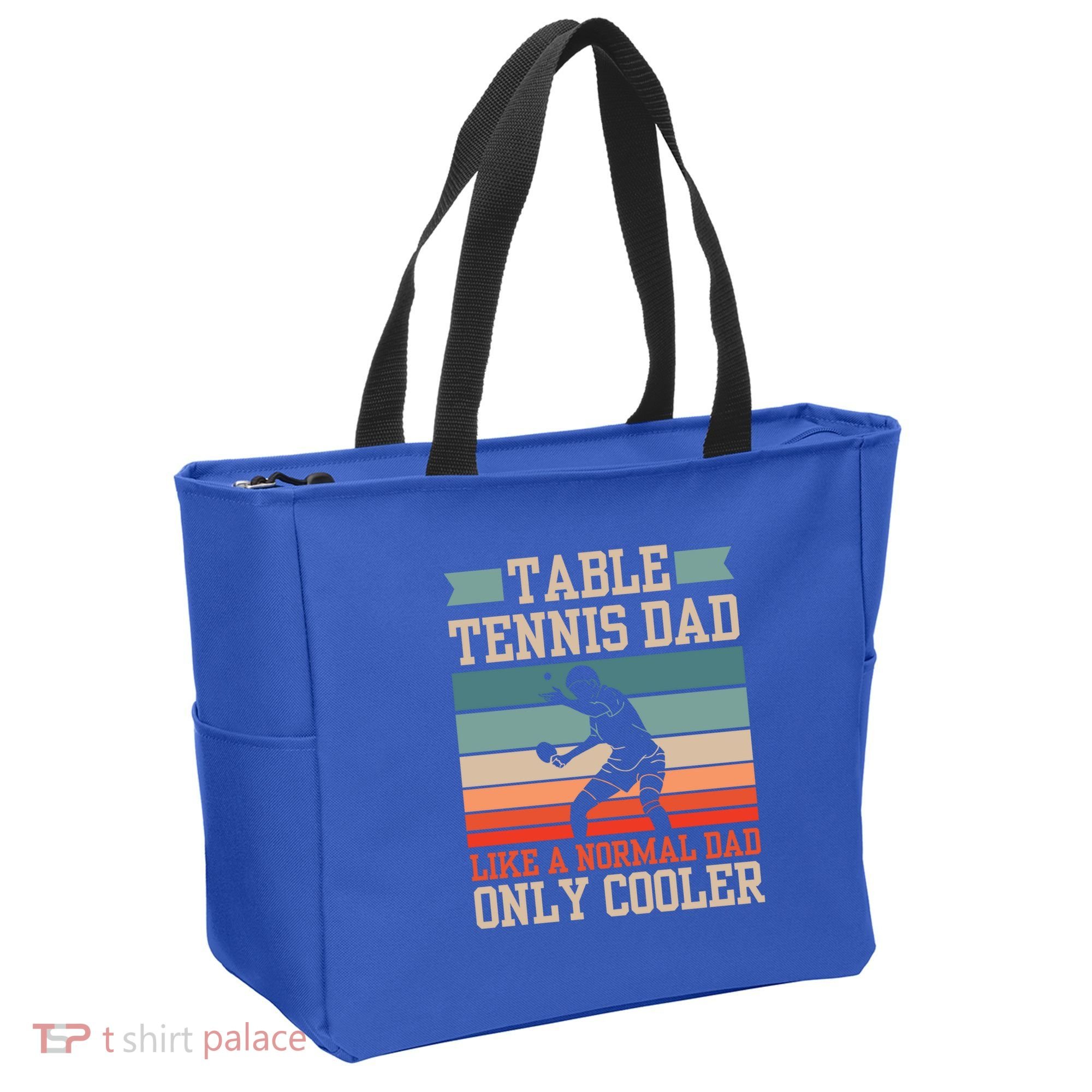 Table Tennis Dad Ping Pong Player Papa Fathers Day Funny Gift Tote Bag