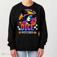 Throw The Dice Witches Bunco Happy Halloween Party Costume Women's Sweatshirt thumb 0