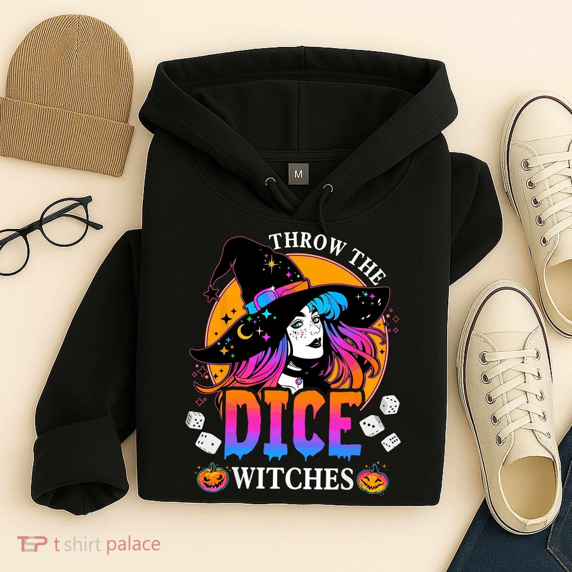 Throw The Dice Witches Bunco Happy Halloween Party Costume Hoodie