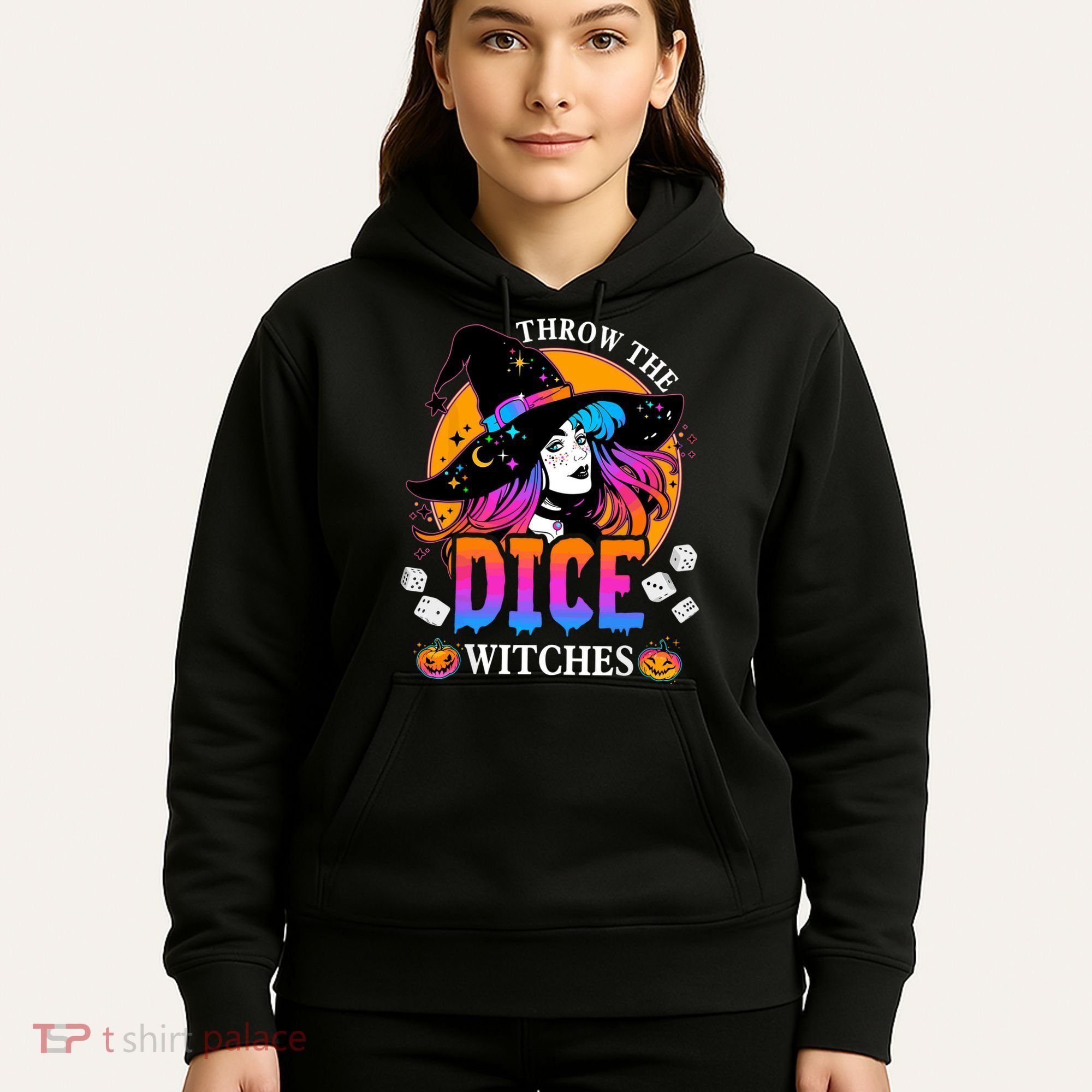 Throw The Dice Witches Bunco Happy Halloween Party Costume Hoodie