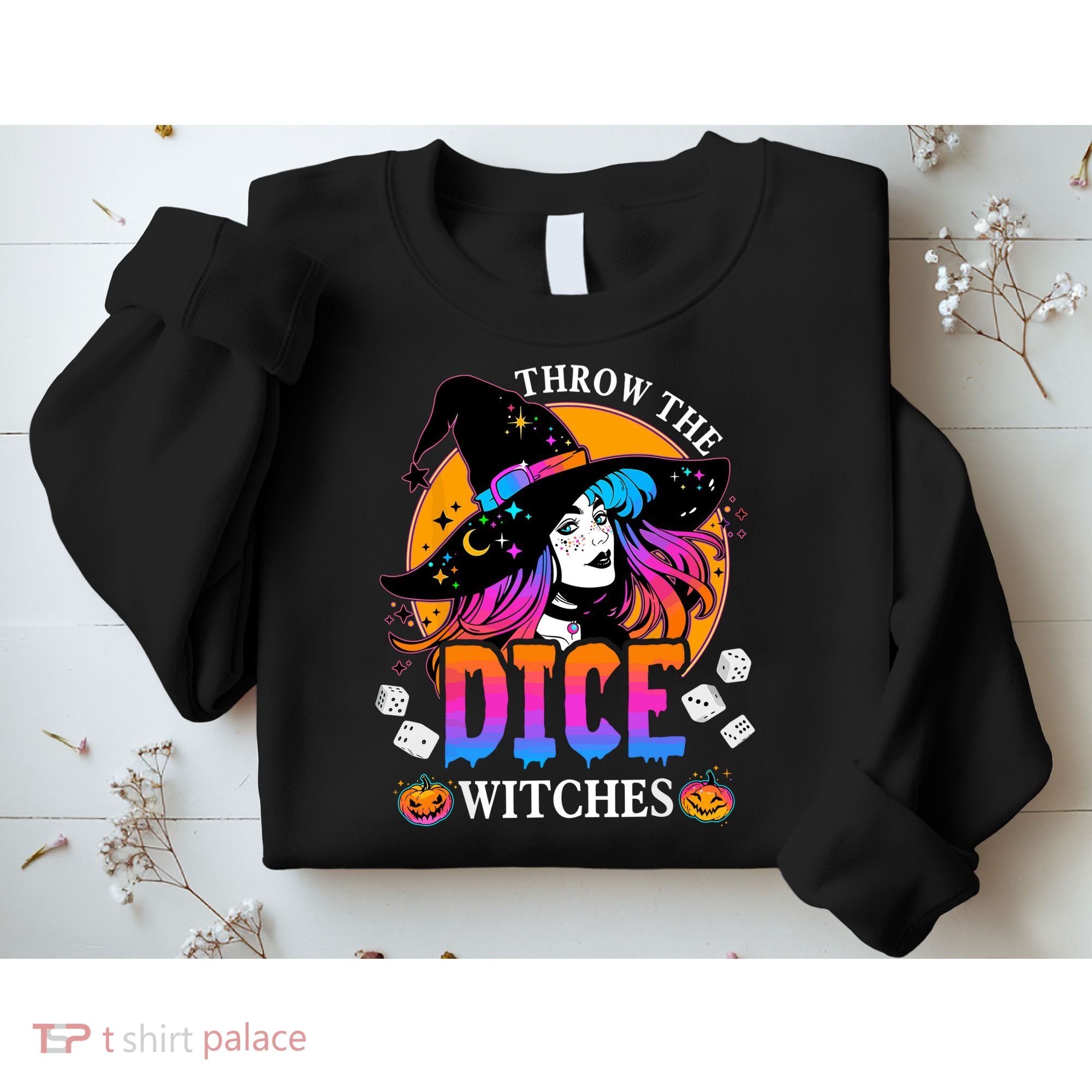 Throw The Dice Witches Bunco Happy Halloween Party Costume Sweatshirt