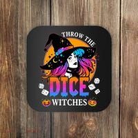 Throw The Dice Witches Bunco Happy Halloween Party Costume Coaster thumb 0
